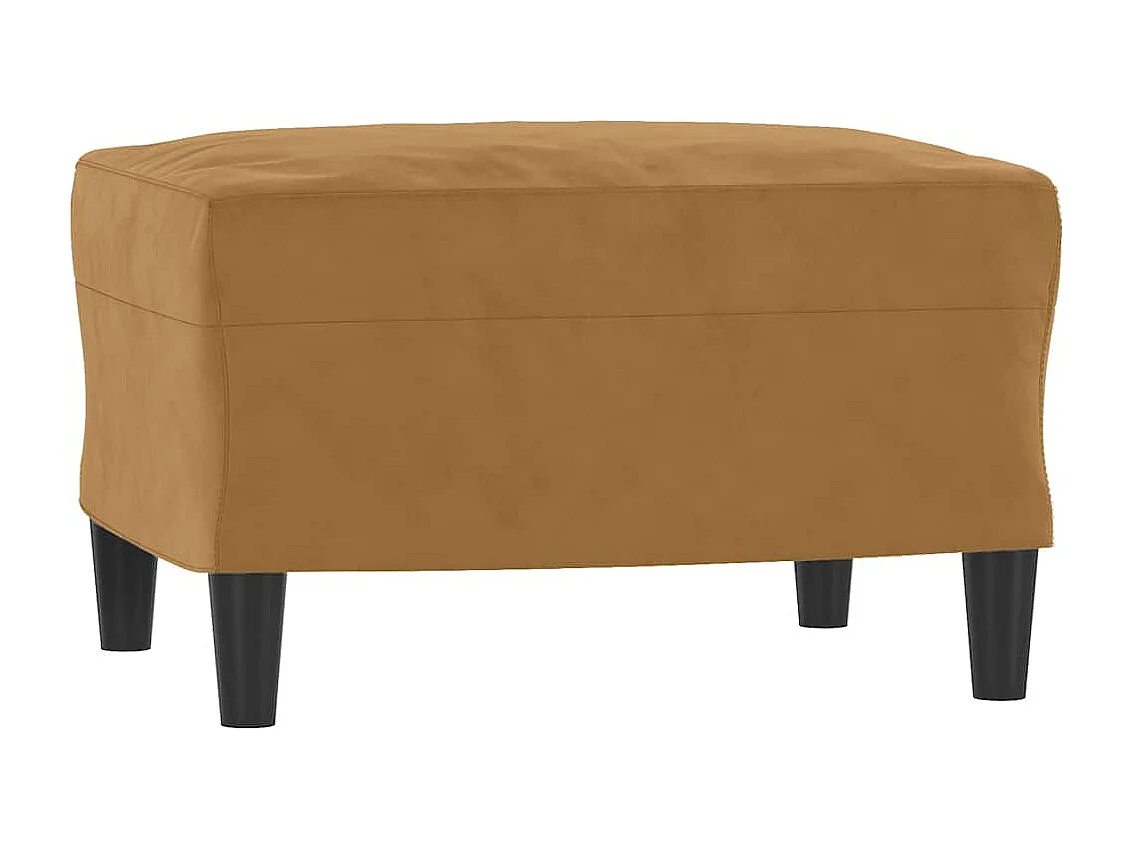 Fauteuil avec repose-pied Marron 60 cm Velours