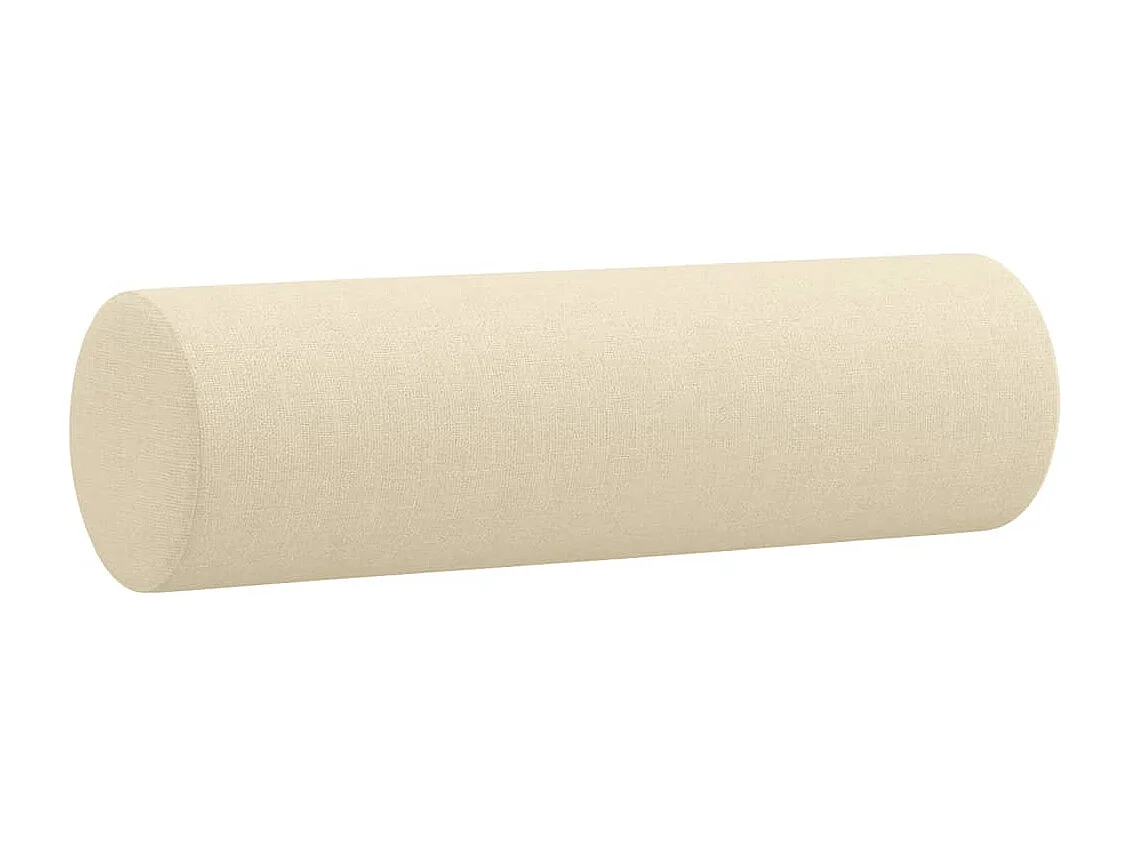 Set Divani 3 pz con Cuscini Crema in Tessuto