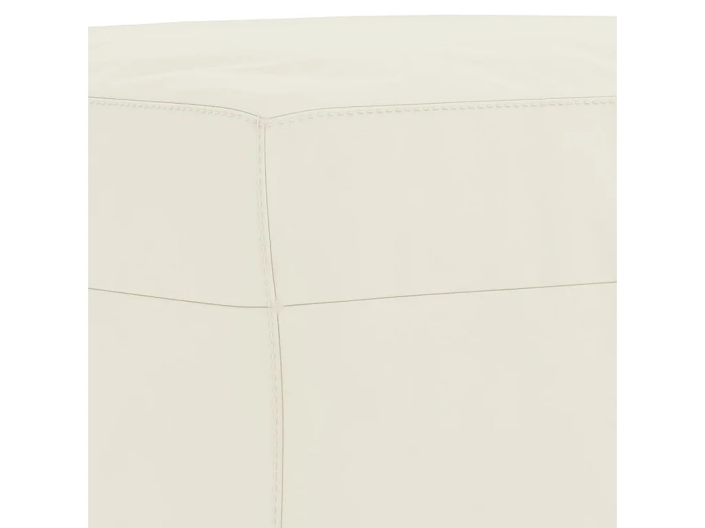 3 pcs conjunto de sofás com almofadões veludo cor creme