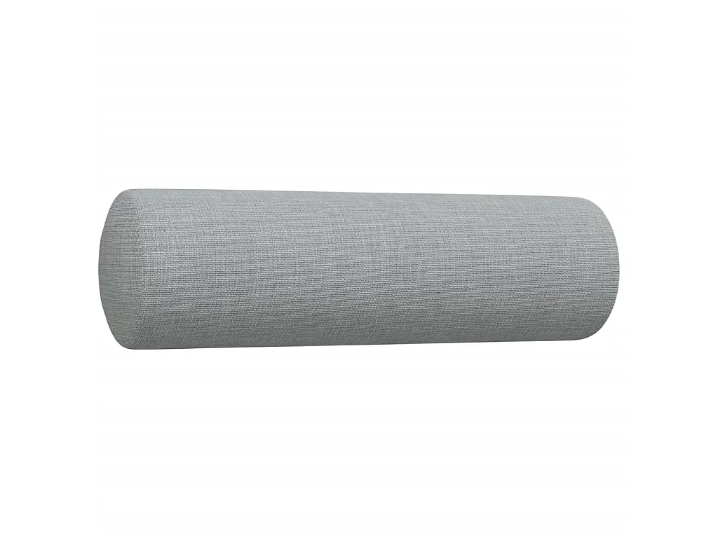 3pcs conjunto sofás c/ almofadões/apoio pés tecido cinza-claro