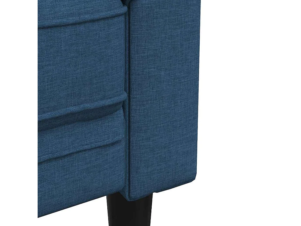 Fauteuil Chesterfield bleu tissu
