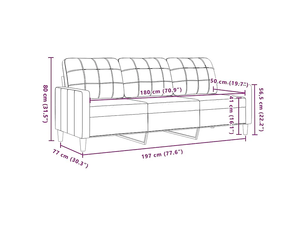 Ensemble de canapés 3pcs et coussins et traversins bleu velours