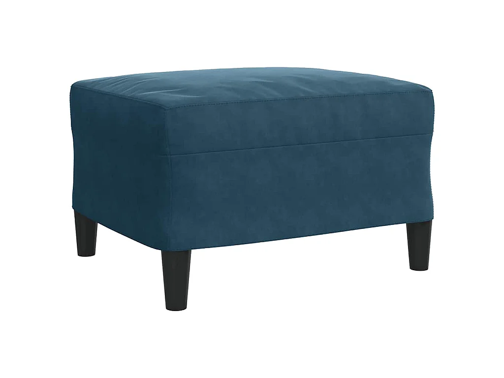 Ensemble de canapés 3pcs et coussins et traversins bleu velours