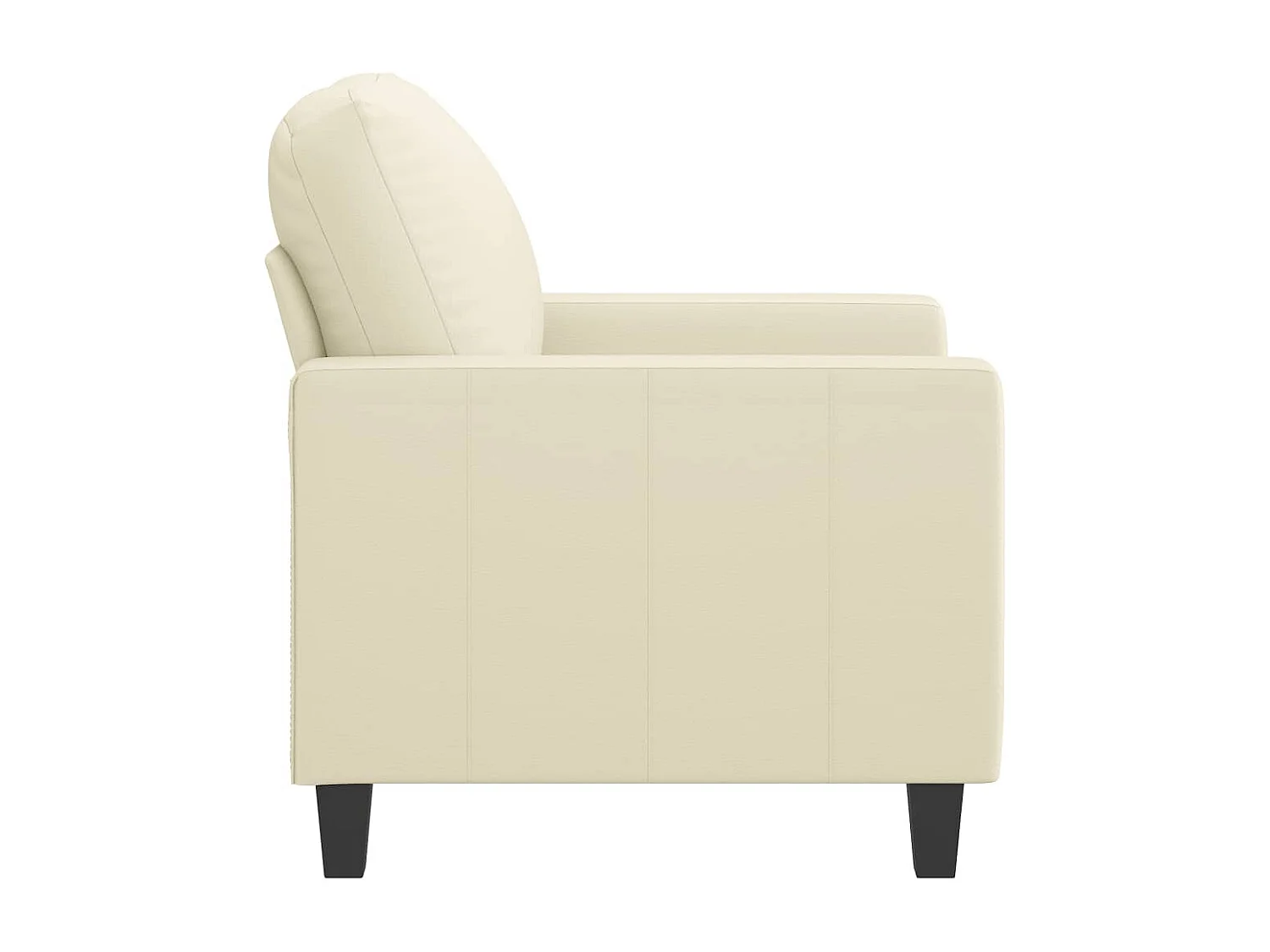 Fauteuil 60 cm kunstleer crèmekleurig