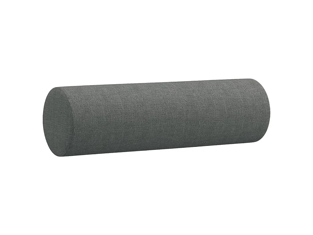 2 pcs conjunto de sofás com almofadas tecido cinzento-escuro