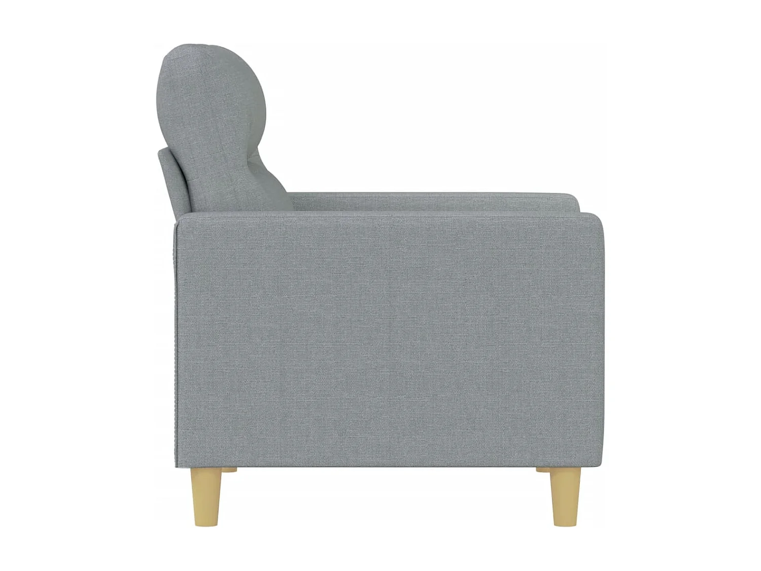 Fauteuil Gris clair 60 cm Tissu