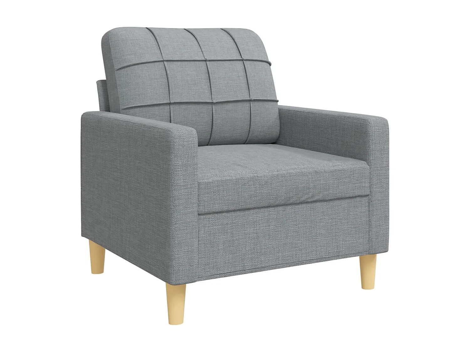 Ensemble de canapés 3 pcs coussins décoratifs gris clair tissu