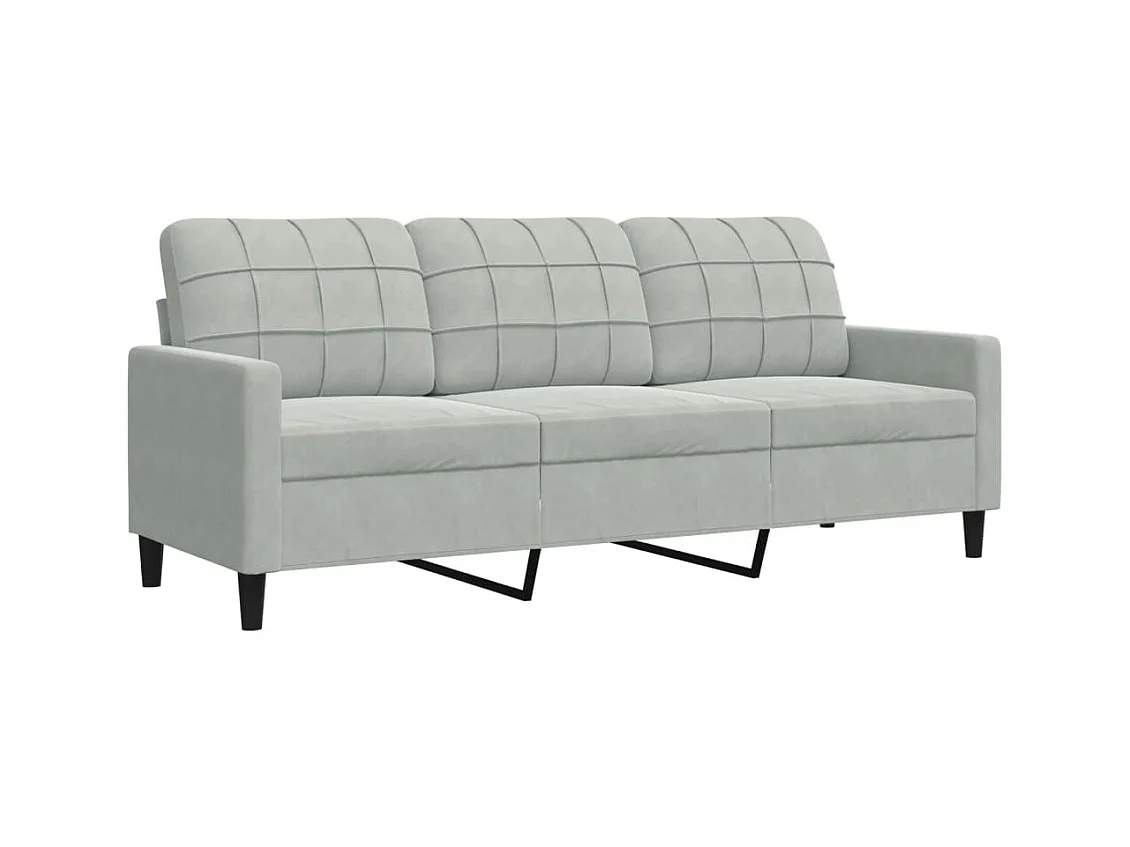 Ensemble de canapés 3 pcs et coussins et traversins velours