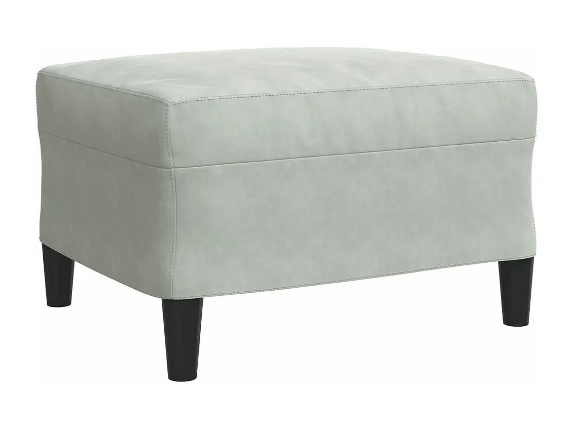 3-delige Loungeset met kussens en bolsters fluweel lichtgrijs