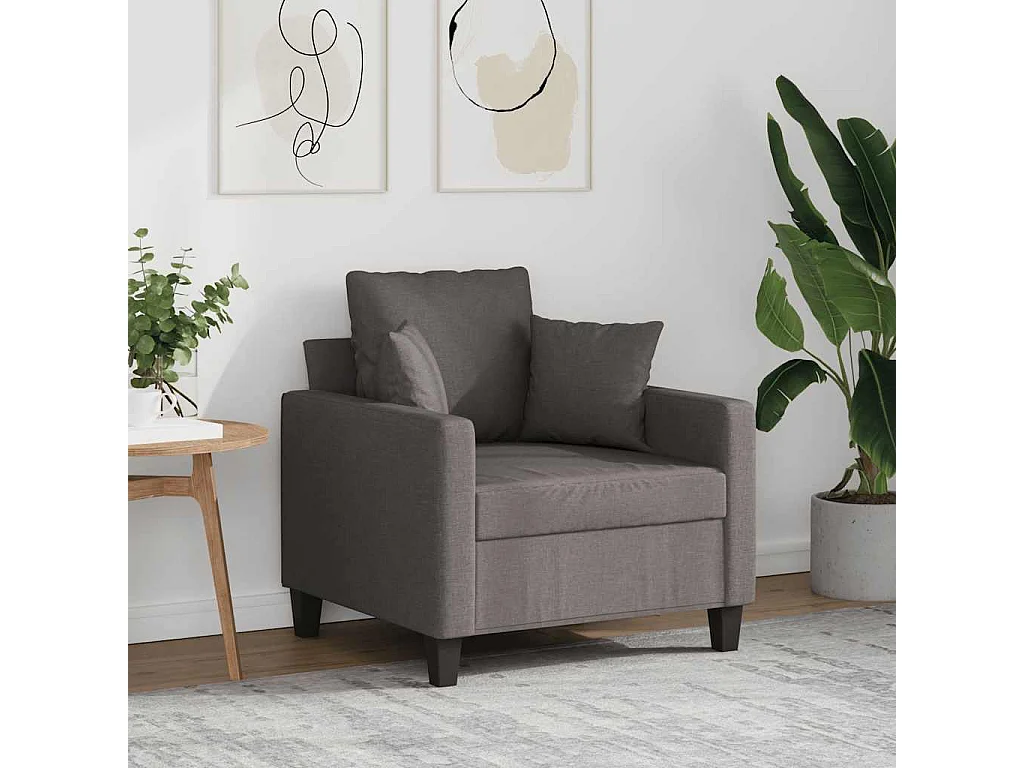 Fauteuil Taupe 60 cm Tissu