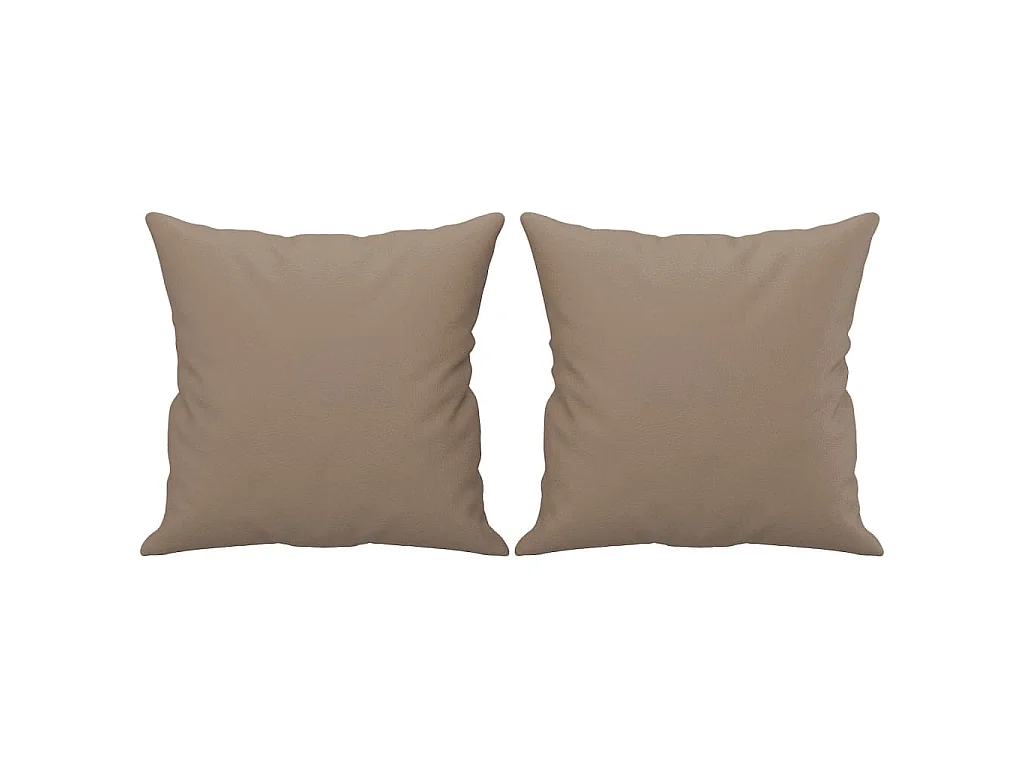 Set di Divani 3 pz con Cuscini Cappuccino in Similpelle