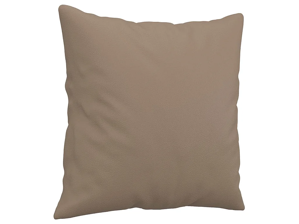 Set di Divani 3 pz con Cuscini Cappuccino in Similpelle