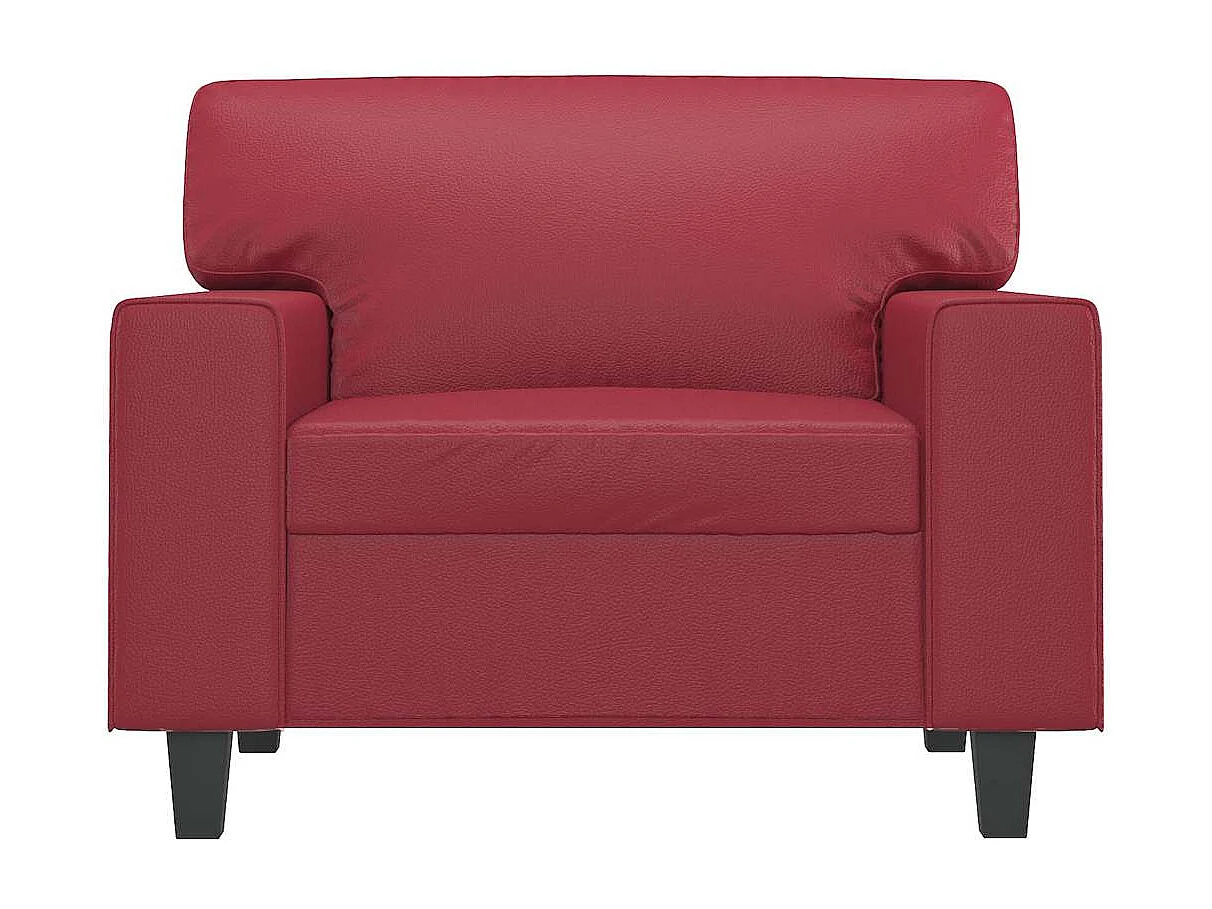 Fauteuil Rouge bordeaux 60 cm Similicuir