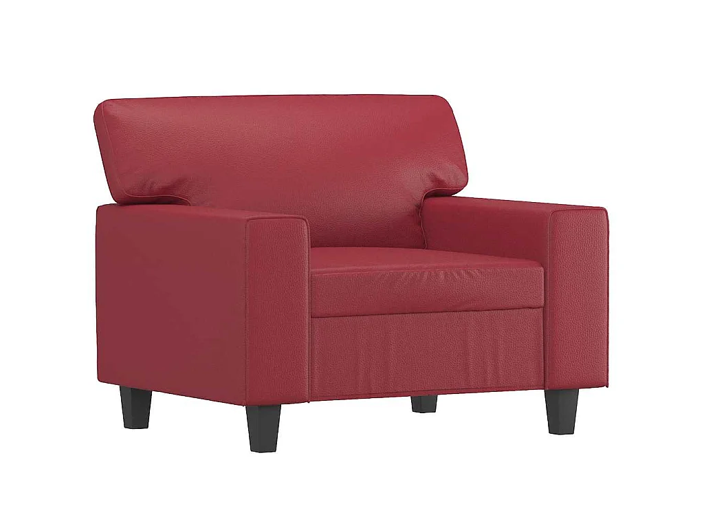 Fauteuil Rouge bordeaux 60 cm Similicuir