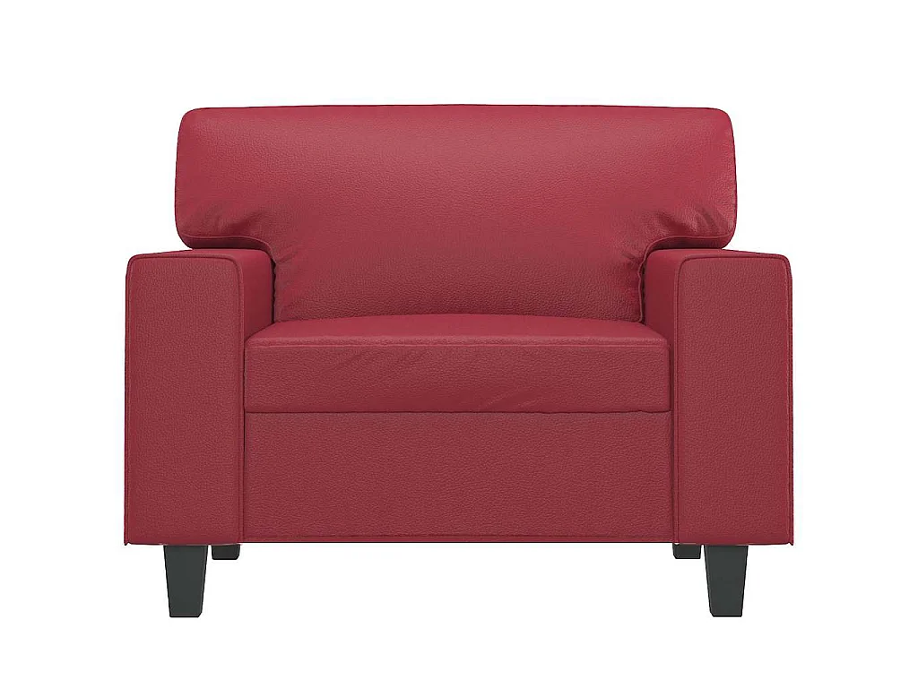 Fauteuil Rouge bordeaux 60 cm Similicuir