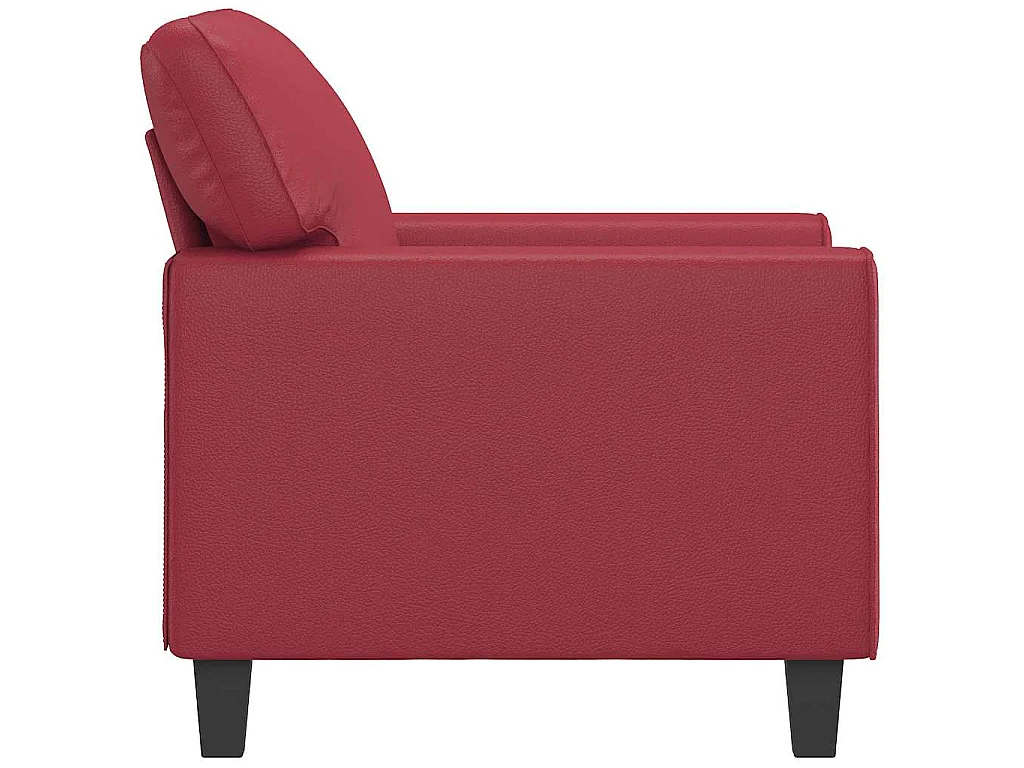Fauteuil Rouge bordeaux 60 cm Similicuir