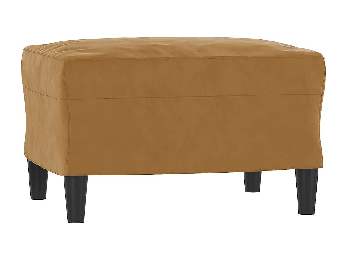 Ensemble de canapés 3 pcs avec coussins marron velours