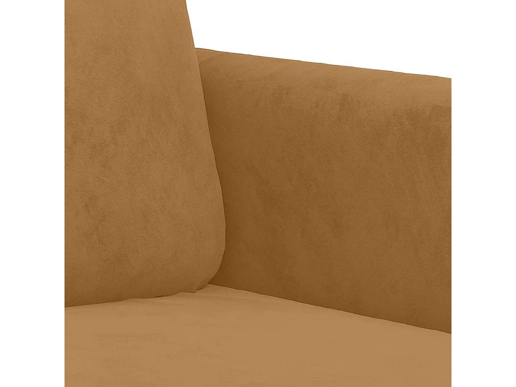 3-delige Loungeset met kussens fluweel bruin