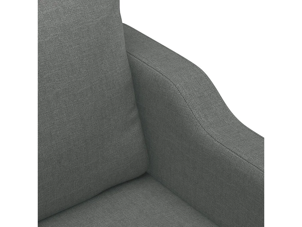 Set di Divani 4 pz con Cuscini Grigio Scuro in Tessuto