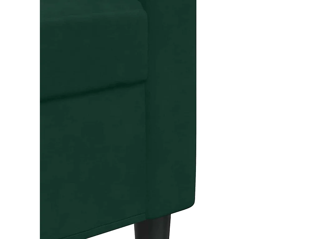 Set di Divani 3 pz con Cuscini Verde scuro in Velluto