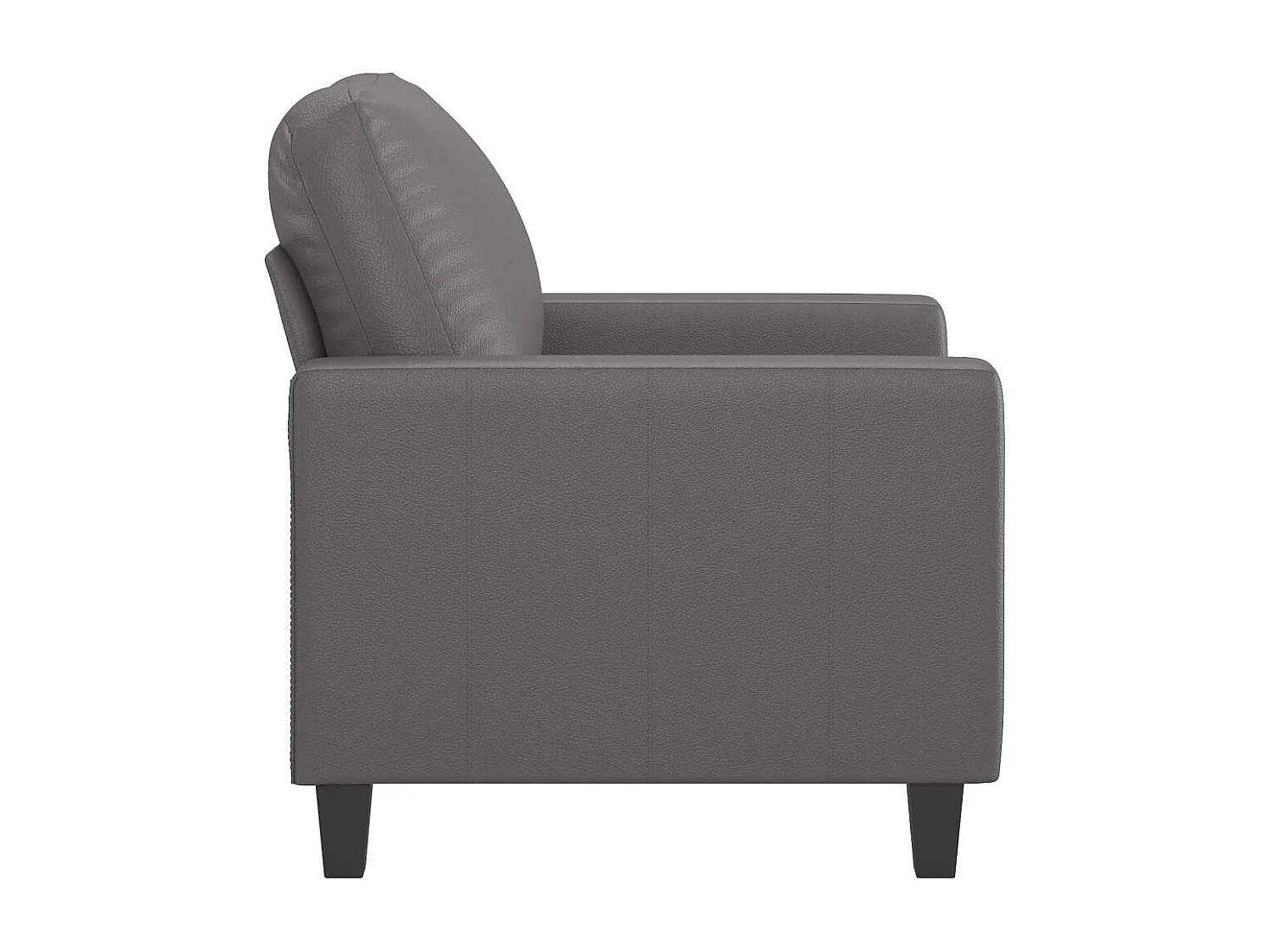 Fauteuil Gris 60 cm Similicuir