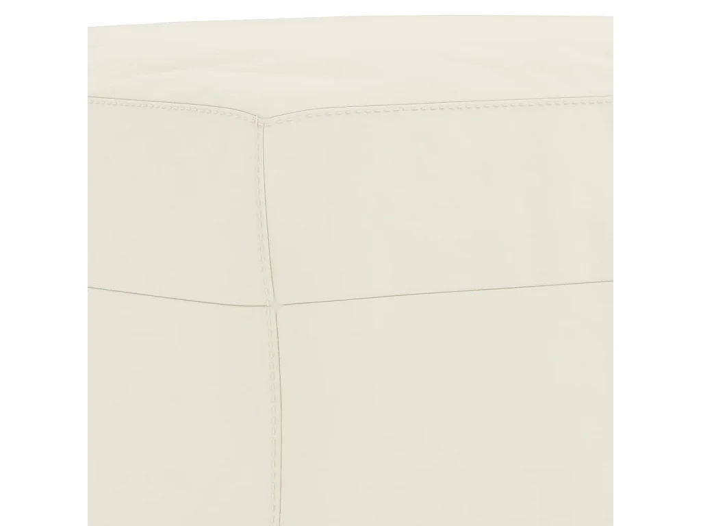 3-delige Loungeset met kussens fluweel crèmekleurig