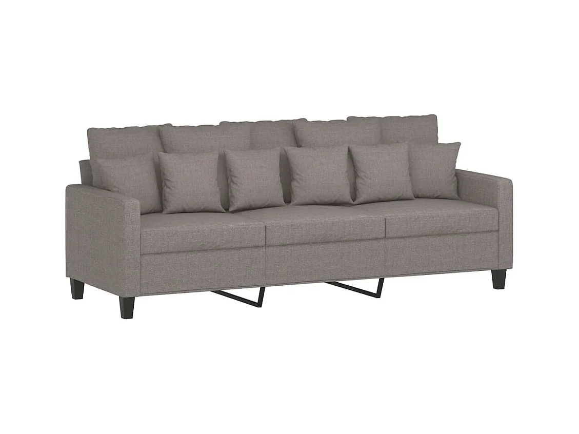 2-delige Loungeset met kussens stof taupe