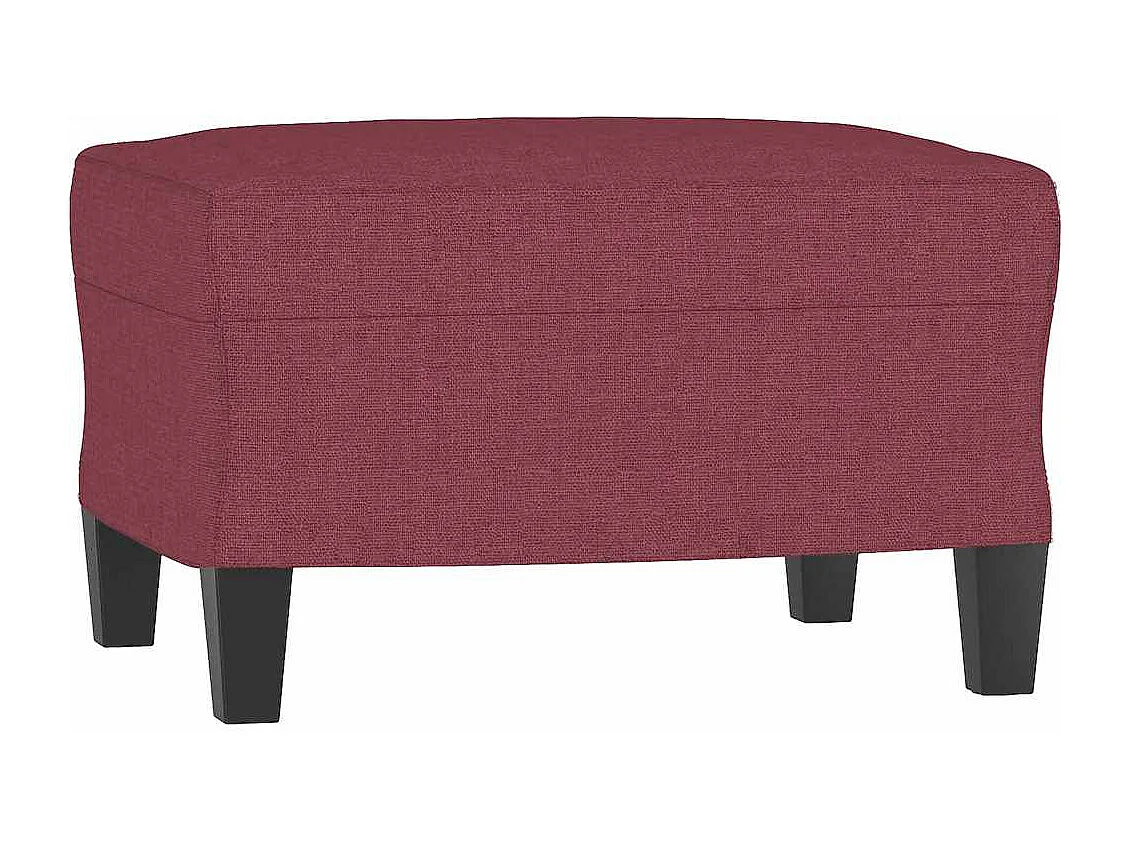 Ensemble de canapés 3 pcs avec coussins rouge bordeaux tissu