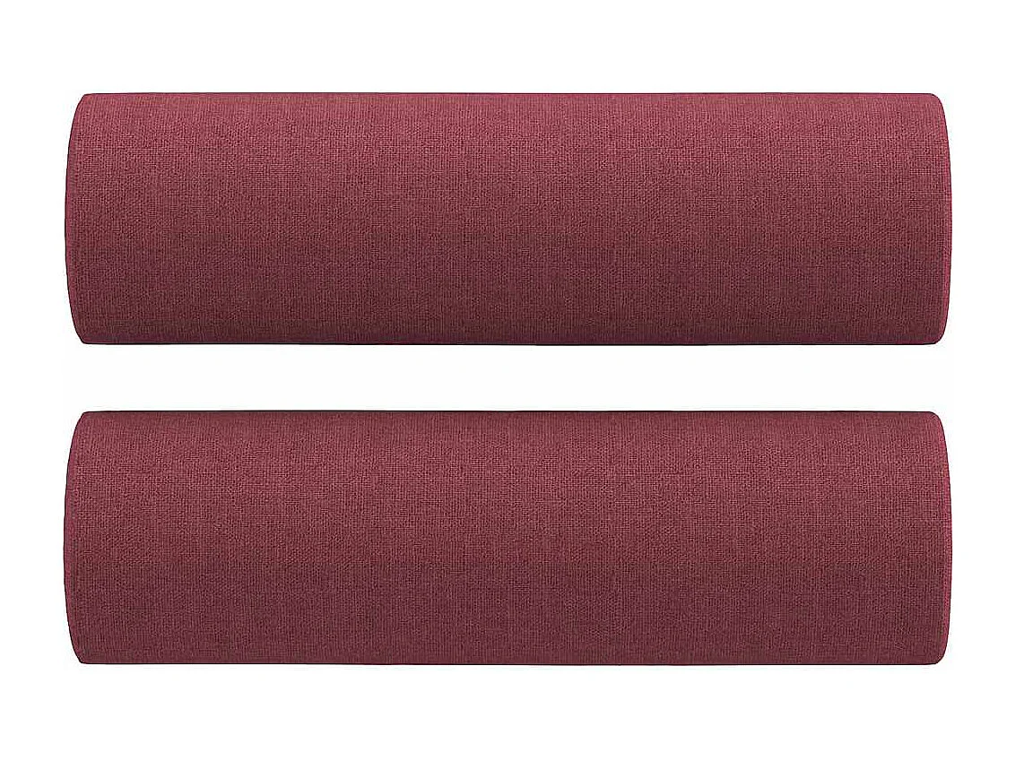 Ensemble de canapés 3 pcs avec coussins rouge bordeaux tissu