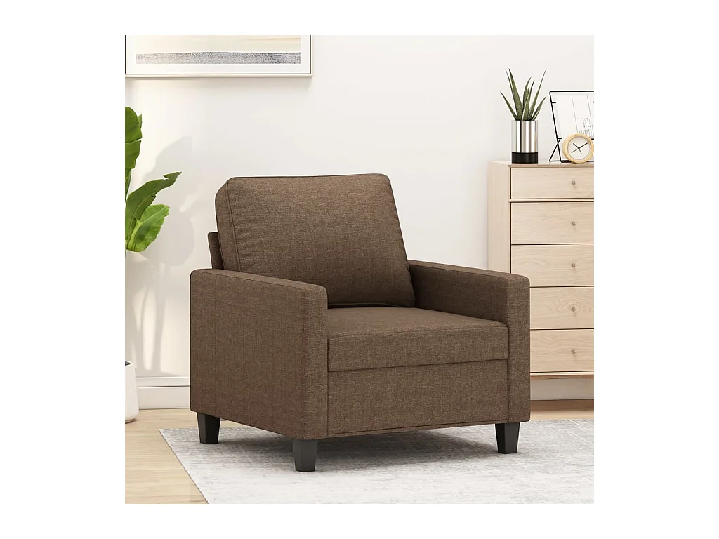 Fauteuil Marron 60 cm Tissu