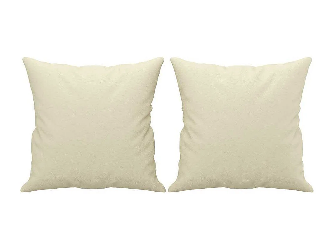 2-delige Loungeset met kussens kunstleer crèmekleurig