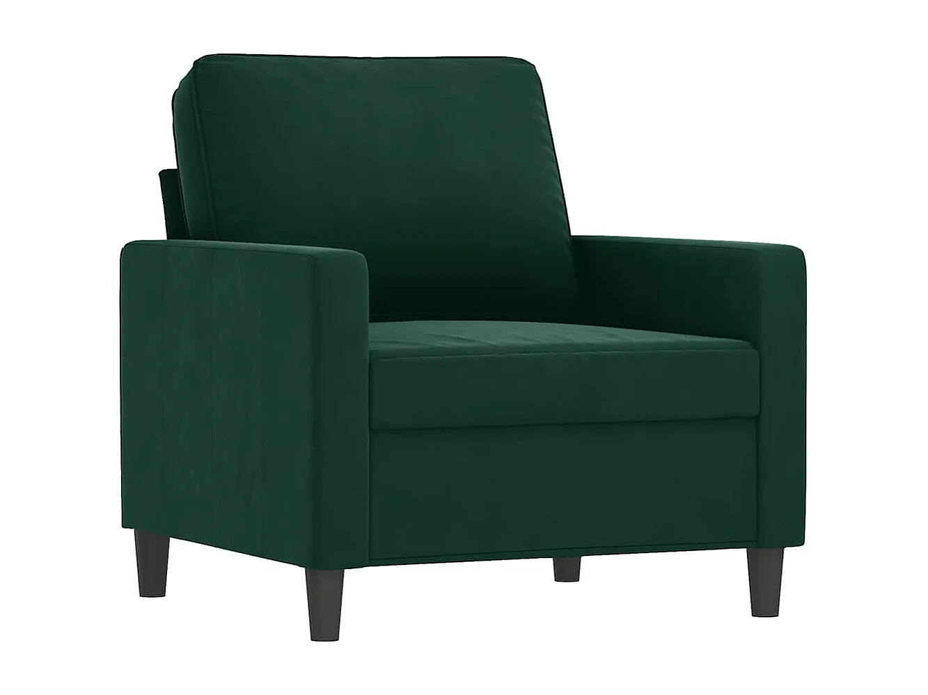 Fauteuil Vert foncé 60 cm Velours