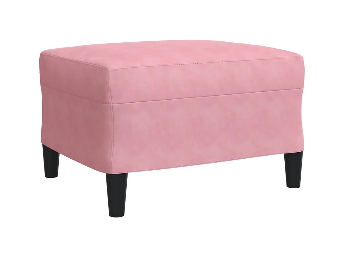 Juego de sofás con cojines 3 piezas terciopelo rosa