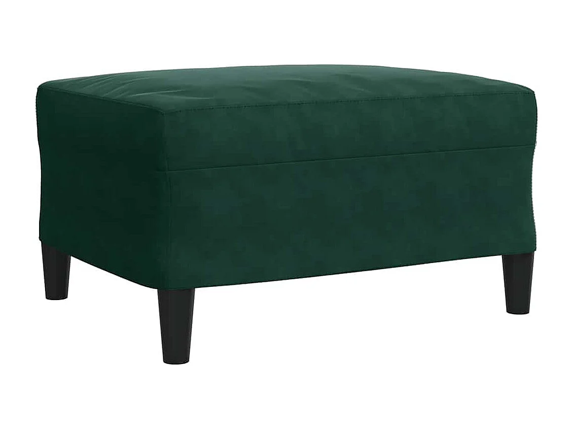 4-tlg. Sofagarnitur mit Kissen Dunkelgrün Samt