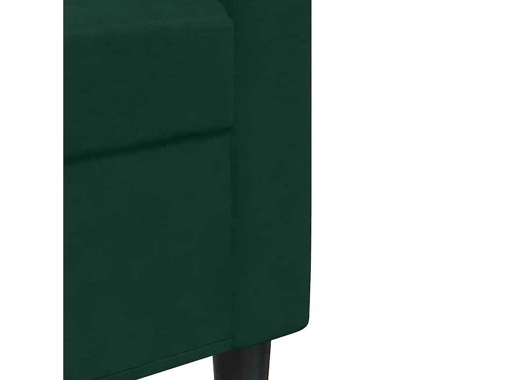 4-tlg. Sofagarnitur mit Kissen Dunkelgrün Samt