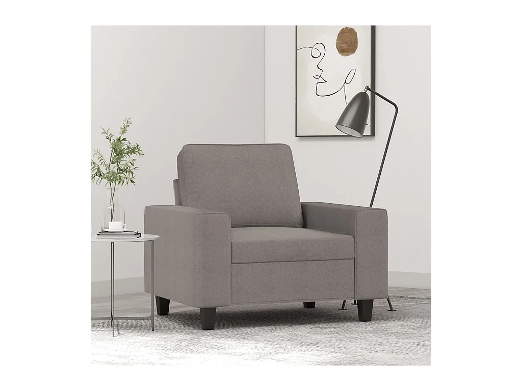 Fauteuil Taupe 60 cm Tissu
