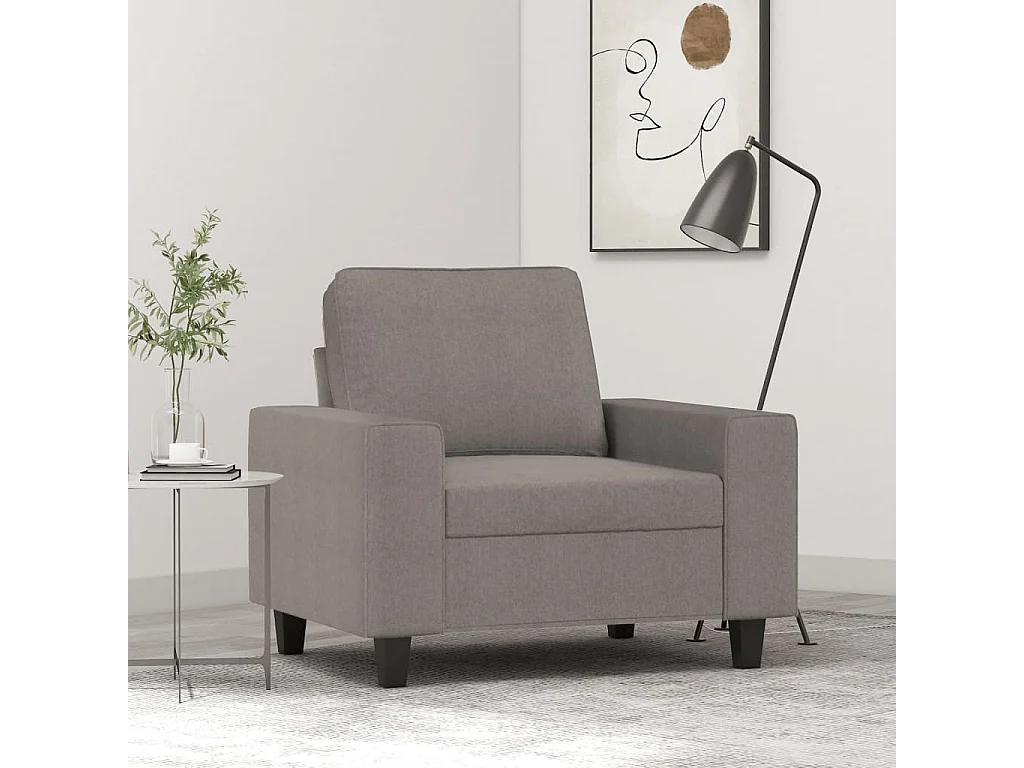Fauteuil Taupe 60 cm Tissu