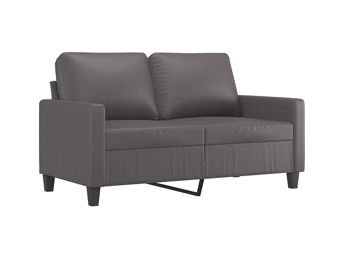 Ensemble de canapés 4 pcs avec coussins Gris Similicuir