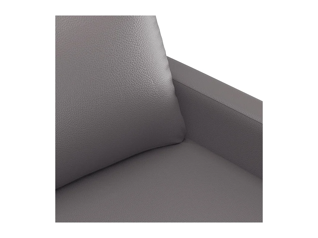 Ensemble de canapés 4 pcs avec coussins Gris Similicuir