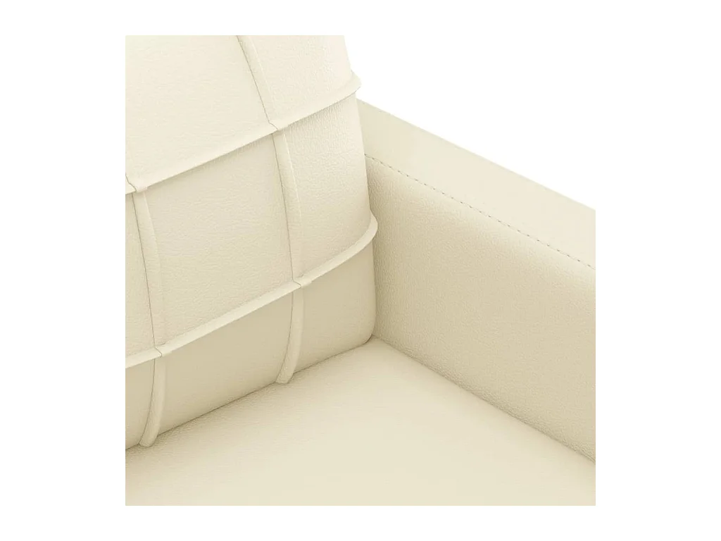 Ensemble de canapés 3 pcs avec coussins crème similicuir