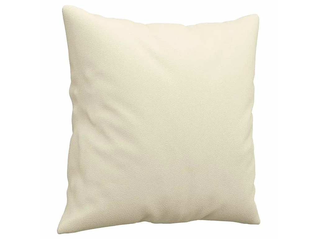 Ensemble de canapés 3 pcs avec coussins crème similicuir