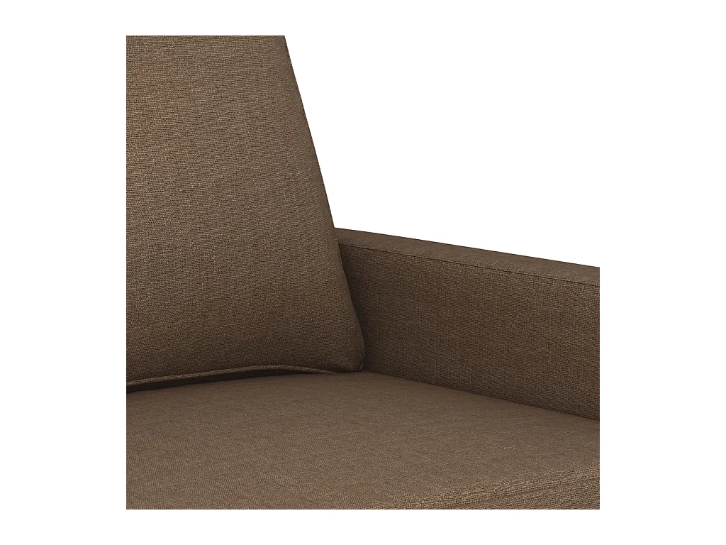 Ensemble de canapés 3 pcs avec coussins Marron Tissu