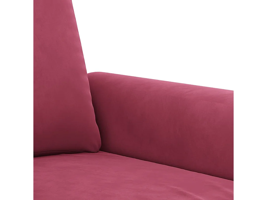 Ensemble de canapés 3 pcs avec coussins Rouge bordeaux Velours