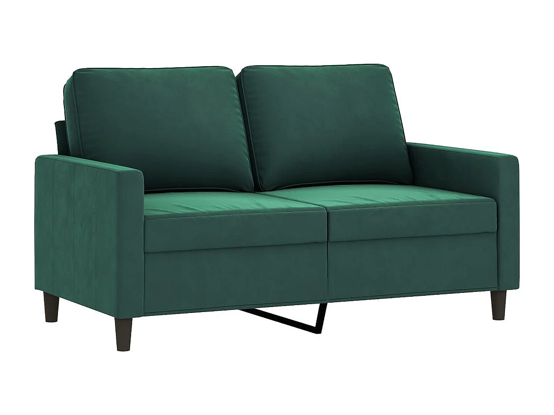 Ensemble de canapés 4 pcs avec coussins Vert foncé Velours
