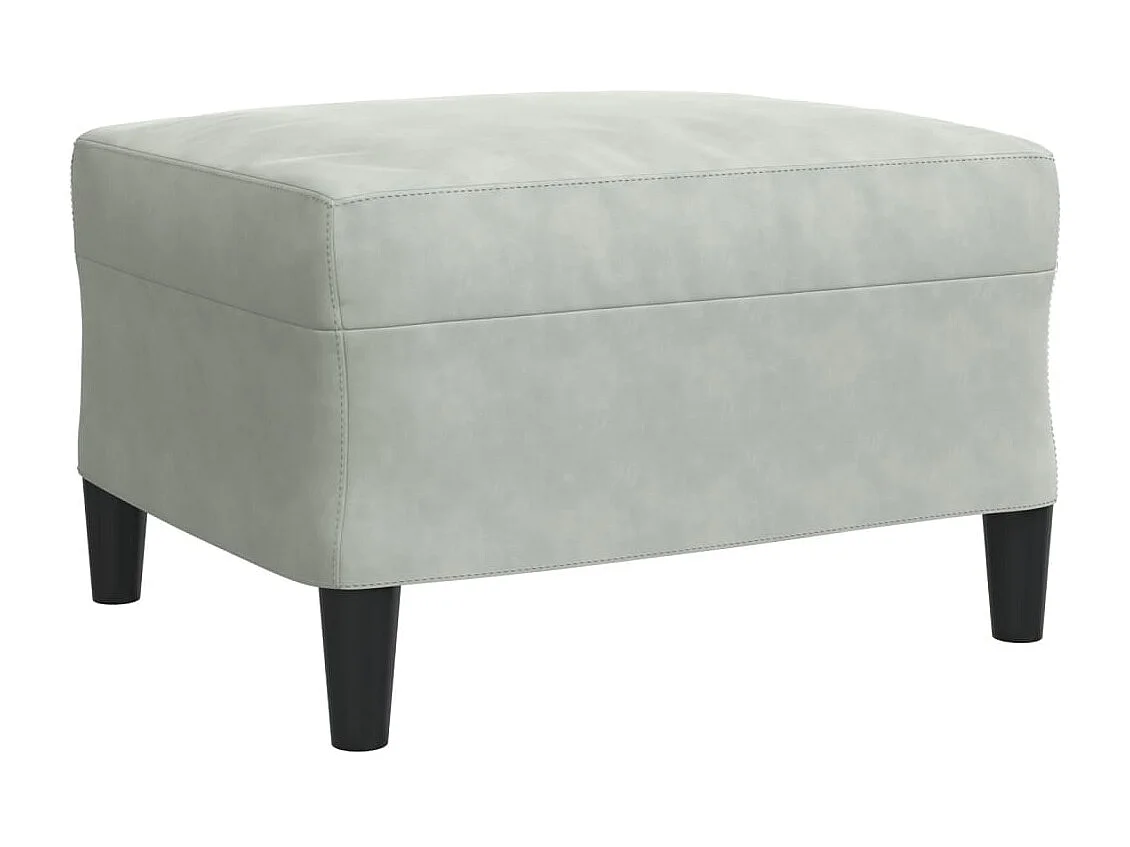 Set di Divani 4 pz con Cuscini Grigio Chiaro in Velluto