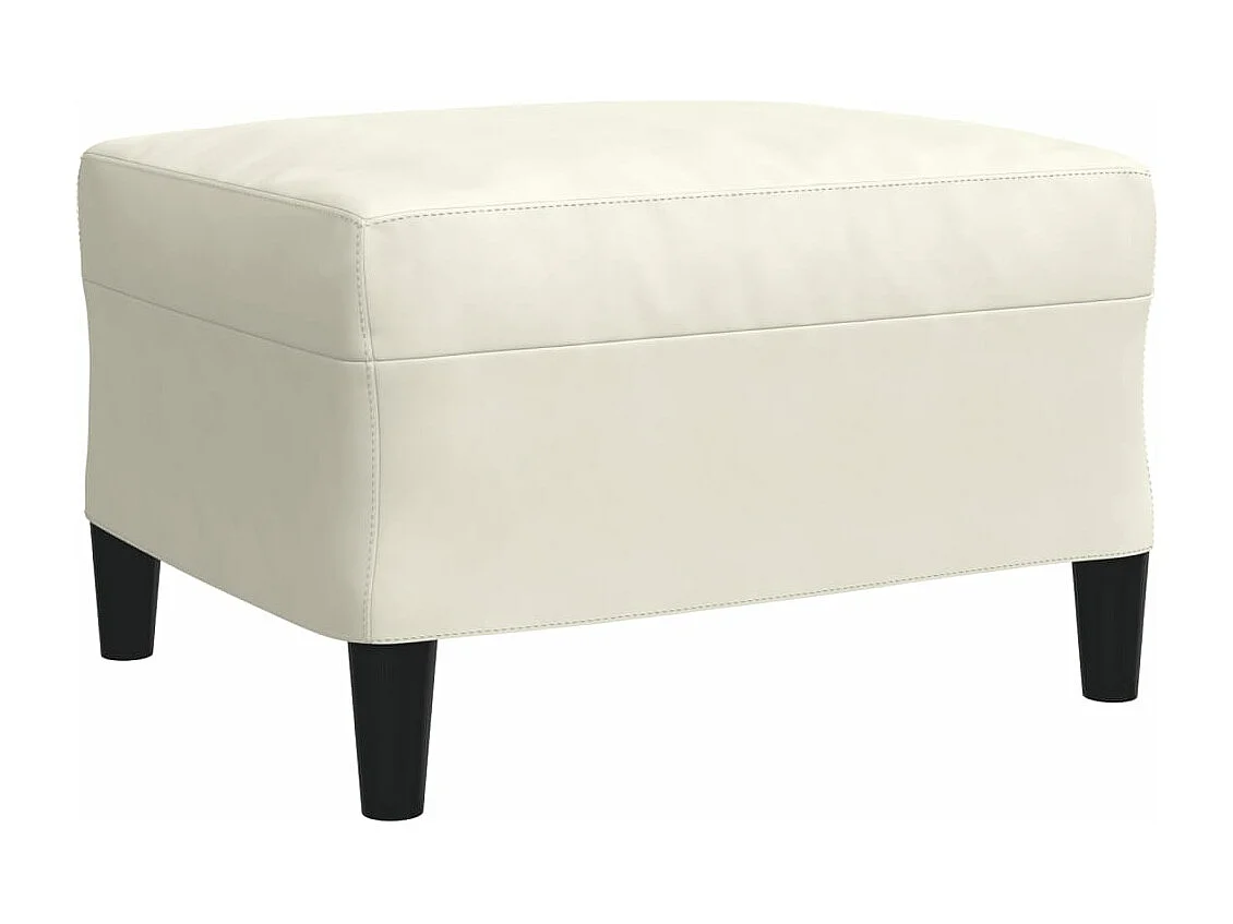 Set di Divani 3 pz con Cuscini Crema in Velluto