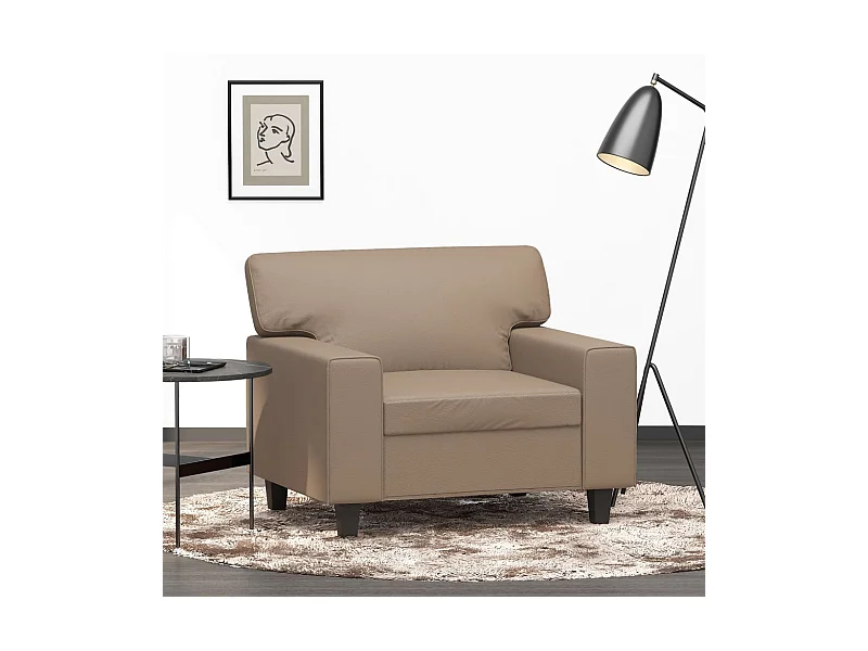Sessel Cappuccino-Braun 60 cm Kunstleder