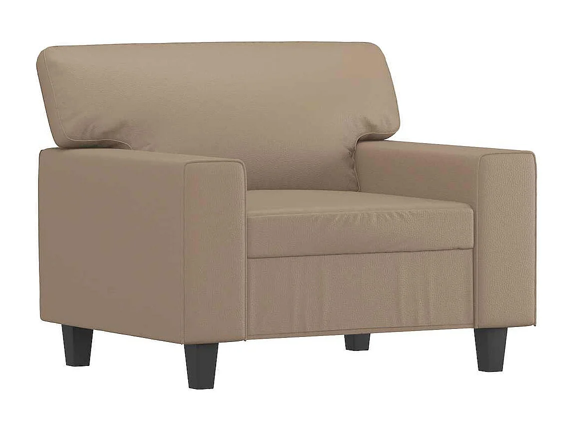 Poltrona 60 cm couro artificial cappuccino