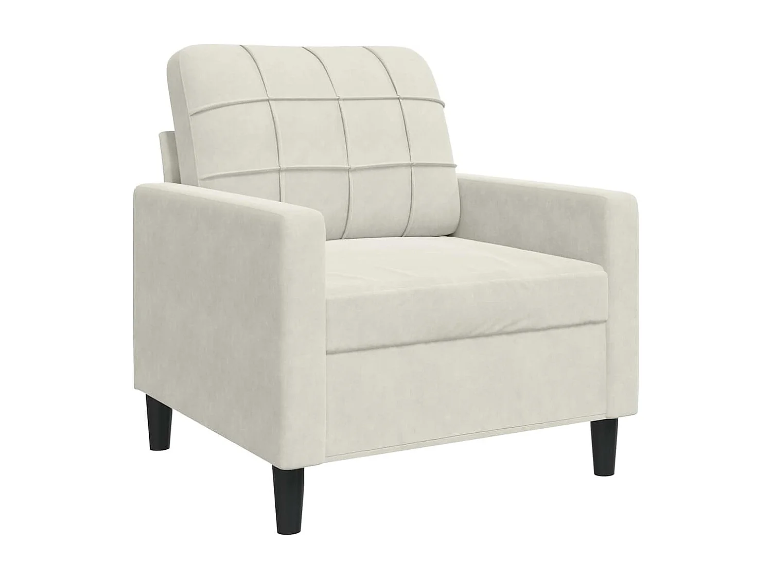 Ensemble de canapés 3 pcs avec coussins Crème Velours