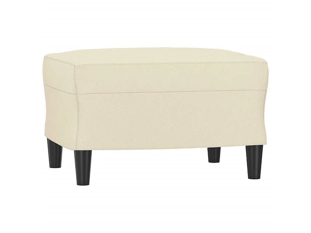Ensemble de canapés 3 pcs avec coussins Crème Similicuir